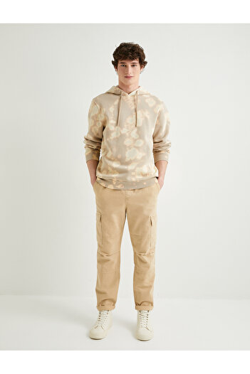 Koton Cargo Pocket Trousers with Lace Waist Cotton