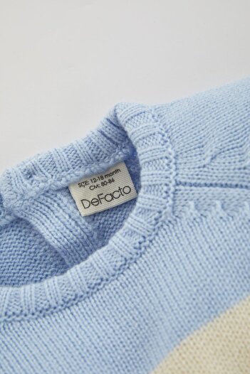 DeFacto Baby Boy Crew Neck Color Block Sweater A3850A523Au
