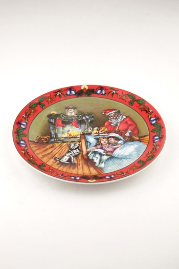 Bursa Porselen Dekor Red X'Mas Porcelain Service / Wall Plate