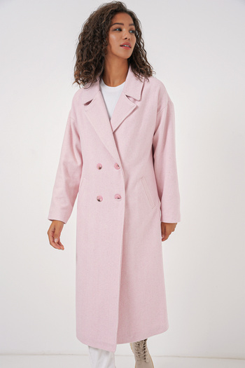 Bigdart 9113 Oversize Wide Cut Wool Long Cashew Coat - Powder