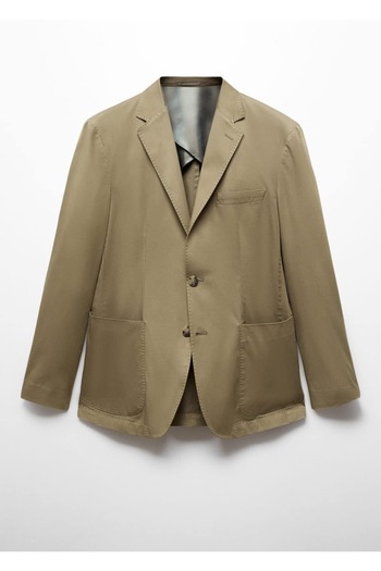 MANGO Man Dar kesim pamuklu blazer ceket