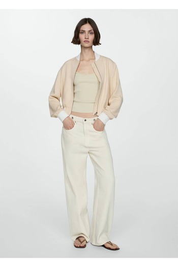 MANGO Woman Μπουφάν Lyocell Linen Bomber