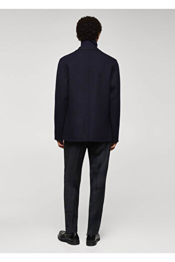 MANGO Man Elde dikilmiş yünlü blazer ceket