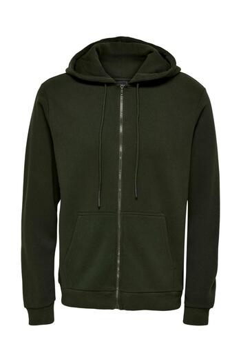 Only & Sons Ceres Zip Thr Hoodie Sweat Noos Men's Anthracite Sweatshirt22018684-16