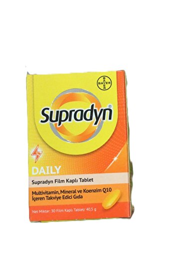 Supradyn Daily 30 Tablets - Food Supplement with Coenzyme Q10, Multivitamins and Minerals