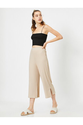 Koton Normal Waist Short Leg Trousers
