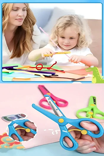 Hyd 2 Pieces Scissors Spring Protection School Scissors