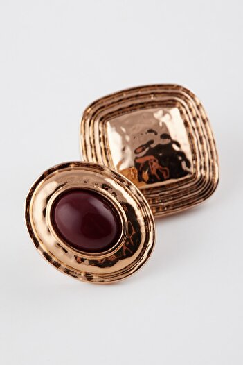 DeFacto Women's 2-Piece Gold Earrings E2686Axns