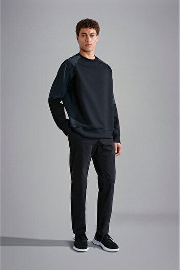 PAUL&SHARK Men's Tight Fit Cotton Stretchy Chino Black Trousers 14314049 -011