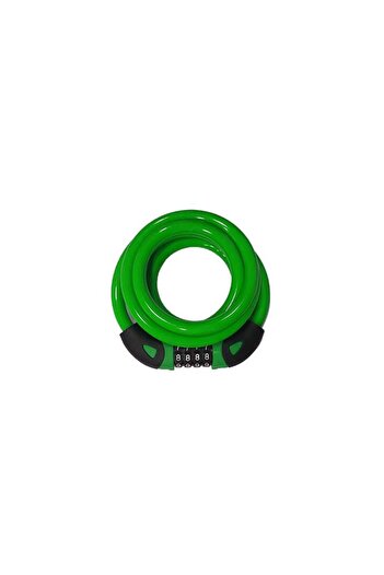 Zozo 12x1800 Mm Combination Bicycle Lock Green