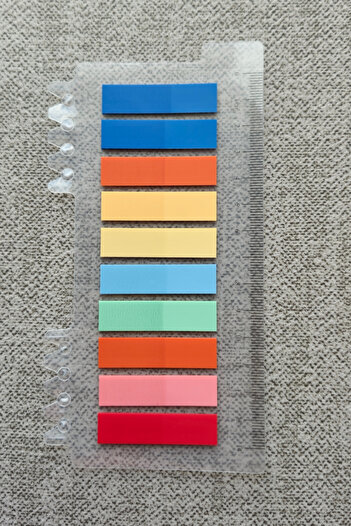 Mona Craftist Soft Pastel Colored 200 Sheets Post-It Note Paper - Index Sticker with Ruler