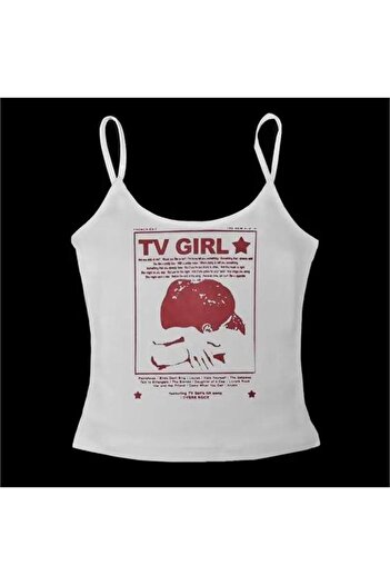 Karakedi White Tv Girl Lovers Rock Strap Crop
