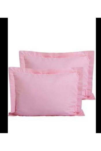 GERCELLA 100% Cotton Pink Pillow Covers (2 Pieces)