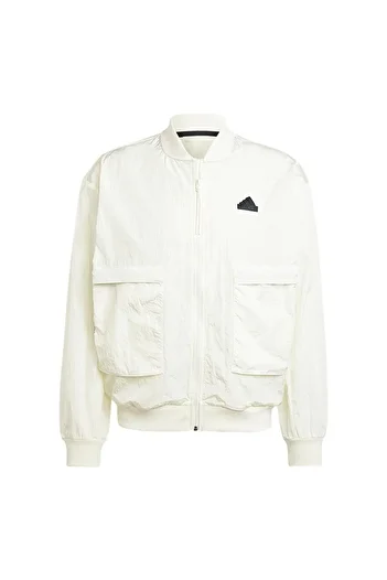 adidas Ανδρικό λευκό casual μπουφάν C Qe Pr Bjkt