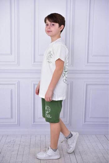 RAPAPA Boy's Cotton Lycra Full Fit Short Sleeve Shorts Set 3004-H