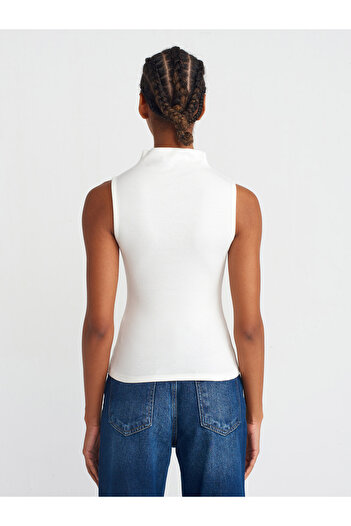 Dilvin 31399 Cotton Modal Top-Ecru