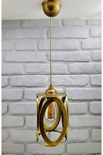 Genel Markalar Endüstriyel Eskitme Metal Oval Model Tekli Sarkıt Salon Hol Mutfak Avize Modelleri