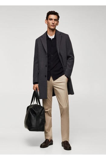MANGO Man Recycled wool long coat