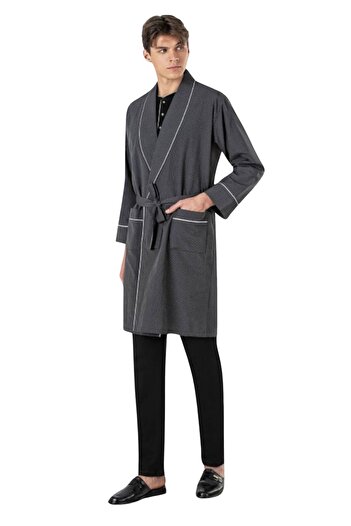 Pierre Cardin Men's Wide Fit Dressing Gown and Pajamas Set 5 Pieces Boxed Set