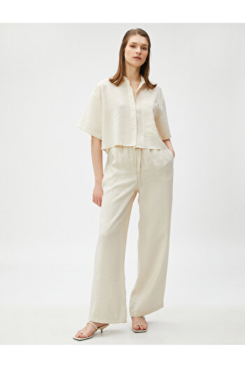 Koton Modal Comfortable Trousers with Tie Waist and Pockets