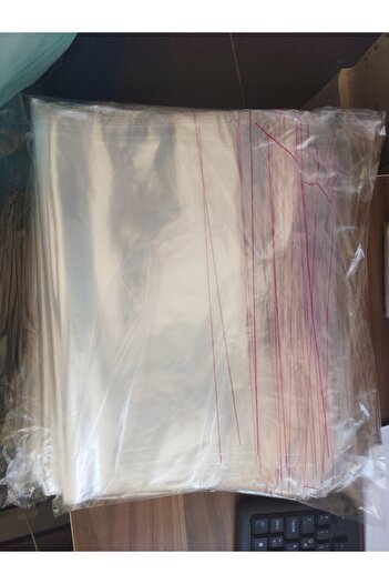 MERT AMBALAJ ÜRÜNLERİ 100 Adet 30x45 Cm Bantlı Yapışkanlı Şeffaf Opp Jelatin Poşet Torba, Şeffaf Poşet ( 30x40+5 )