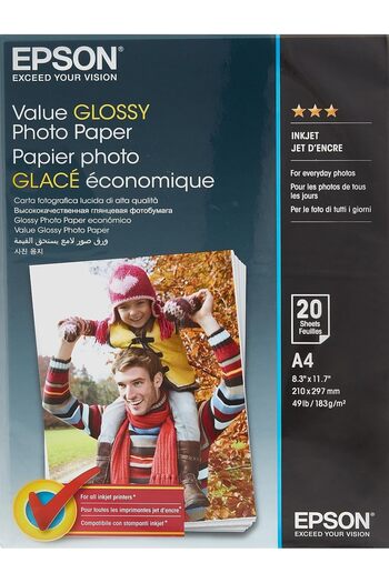 EPSON value glossy photo paper - a4-20 sheets