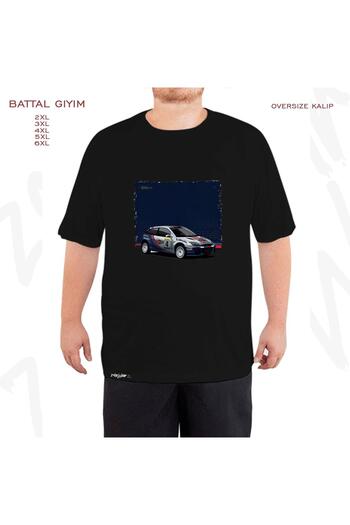ZOKAWEAR Colin McRae Focus Printed - Μαύρο T-Shirt με υπερβολική εφαρμογή