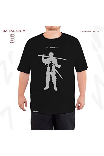 ZOKAWEAR Μαύρο μπλουζάκι Oversize Black Clover Printed Battal (Bol) Mold Μαύρο T-shirt