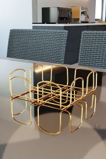 Turkco Gold Stainless Horizontal Napkin Holder |   Decorative Napkin Holder Towel Holder Napkin Towel Stand