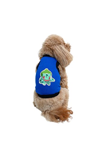 Buddy Store Cat & Dog Outfit Dresses - Balbazar Printed Saks Blue Undershirt (100% Cotton)