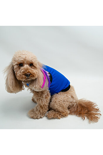 Buddy Store Cat & Dog Outfit Dress Clothes - Saks Blue Undershirt with Confused Face Print