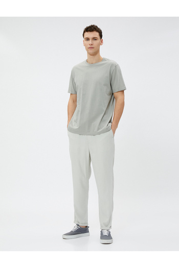 Koton Basic-Hose mit Spitzentaille und Taschendetail aus Viskosemischung