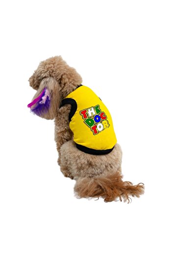 Buddy Store Cat & Dog Outfit Clothes Tank Top - the Doctor Printed Yellow Tank Top