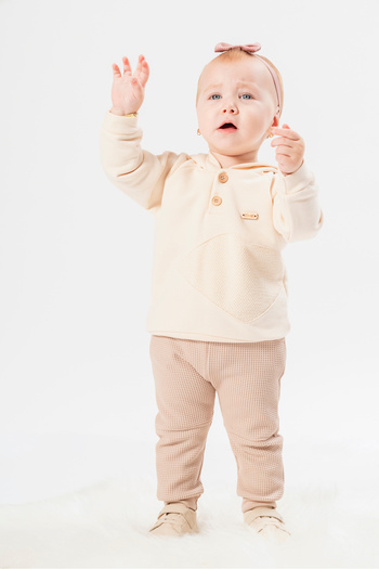 bombe Baby Girl Boy Bottom Top Double Set Cream