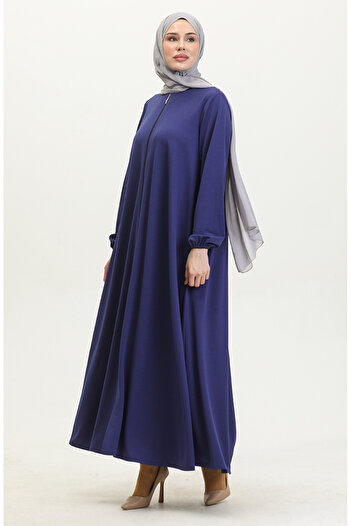sefamerve Fermuarlı Double Mevlana Ferace 2029-03 Saks