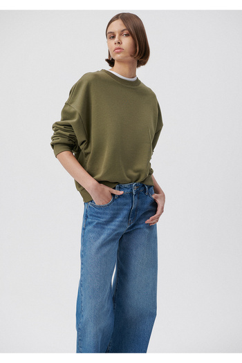 Mavi Crew Neck Green Basic Sweatshirt 1611770-71547