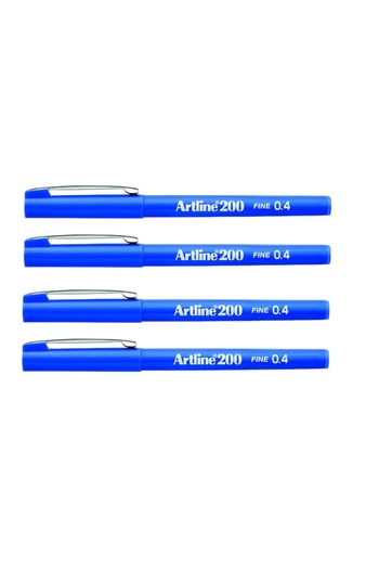 artline ARTLINE 200N - Fine Writing Pen Blue, 4 Pieces