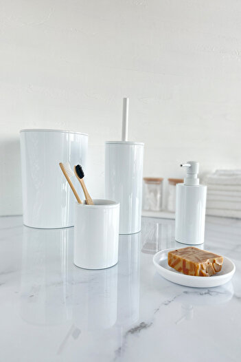 Prima Nova White Flores 5 Piece Bathroom Set
