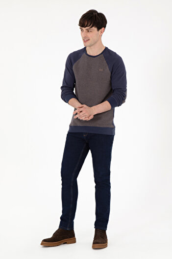 U.S. Polo Assn. Erkek İndigo Sweatshirt 50290763-VR028