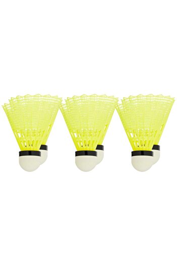 Li-Ning Attack Nylon Badminton Shuttlecocks | Yellow | Slow Speed | Synthetic Cork | Durability