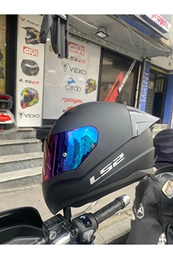 LS2 Rapıd 2 Mat Siyah Kask - Gökkuşağı Vizör Spoiler