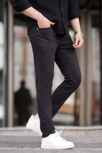 Madmext Siyah Slim fit Erkek Jean 6865