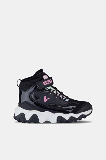 Vicco D'lites Radus Phylon Rubber Sole Wool Ορθοπεδικές Παιδικές Μπότες ΜΑΥΡΟ
