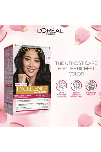 L'Oreal Paris Excellence Creme Hair Colour, 1.0 Black