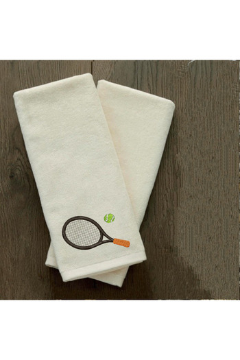 Ursa Tennis Racket and Ball Embroidered Hand and Face Towel 30X50