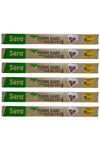 SERA 6 Natural Unwhitened Organic Baking Paper - 10 Lu X 6