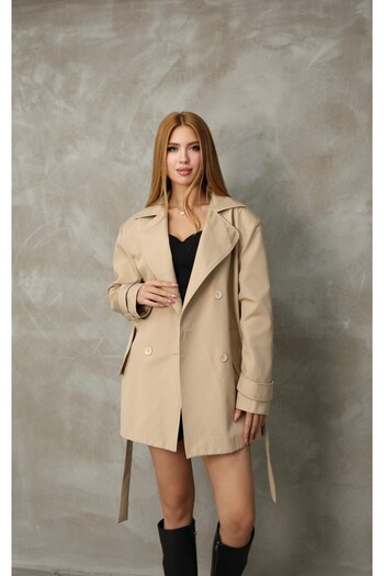 TANISA Tns-4431 Model Kaline Trench Coat