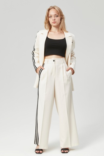 Bolivente Stripe Detailed Women's Palazzo Trousers