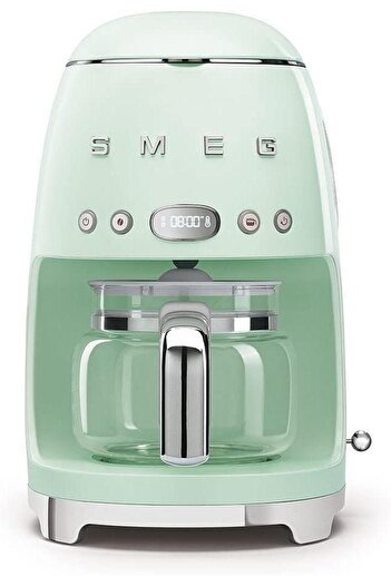 SMEG DCF02PGUK Drip Coffee Machine, 10 Cup Capacity, Auto-Start Mode, REUSeable Filter