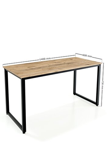 Ceramical Ms1 Metal Ayaklı Çalışma Masası - 140cm - Çam